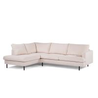 Vurna Lois 3-zits hoekbank links stof - beige