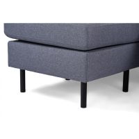 Vurna Nola 3-zitsbank L+R stof - donkergrijs