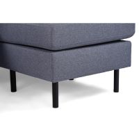 Vurna Nola 3-zitsbank L+R stof - donkergrijs