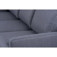 Vurna Nola 3-zitsbank L+R stof - donkergrijs