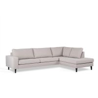 Vurna Cover 3-zits hoekbank rechts stof - grijs