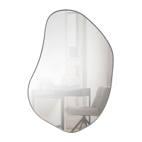 Romee spiegel organisch 100 x 70 cm metaal zwart van het woonmerk Woood