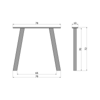 Tablo onderstel A-poot eiken naturel van het woonmerk Woood