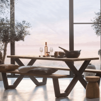 Tablo onderstel X-poot outdoor metaal zwart (1 stuks) van het woonmerk Woood