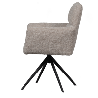 Vinny armstoel draaibaar bouclé zand van het woonmerk WOOOD