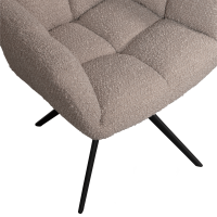 Vinny armstoel draaibaar bouclé zand van het woonmerk WOOOD