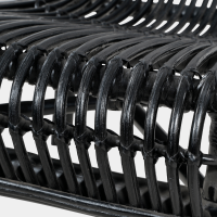 Nonna loungestoel rotan zwart van het woonmerk Les