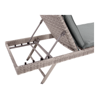 Ligbed Valenia 200x65 cm -lichtgrijs