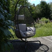 Rope hangstoel grijs