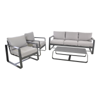 Loungeset Belezza - lichtgrijs