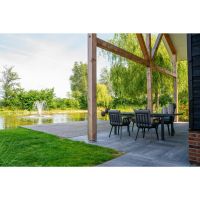 Uittrektafel Baleno nuance 180/240x100 cm - antraciet