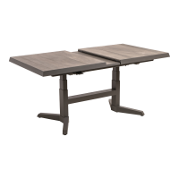 Uittrektafel verstelbaar Castilla Pardo 143/183x88x54/74cm - bruin