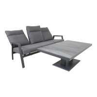 Loungebank Ohio 3-pers - grijs