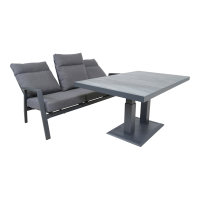 Loungebank Ohio 3-pers - grijs