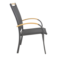 Stapelstoel Monza - zwart