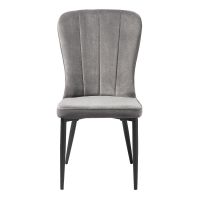 Nordic Home Isak eetkamerstoel - velvet - grijs