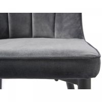 Nordic Home Isak eetkamerstoel - velvet - grijs