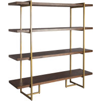 Dutchbone Class wandrek MDF 40x140x146 cm bruin/goud