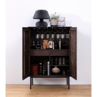 Nordic Home Magnus eiken drankkast  - 90 cm - espresso