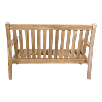 Teak loungebank teak 124cm + kussen
