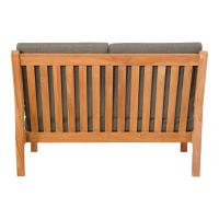 Teak loungebank teak 124cm + kussen