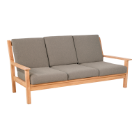Teak loungebank 180cm + kussen