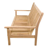 Teak loungebank 180cm + kussen