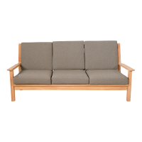 Teak loungebank 180cm + kussen
