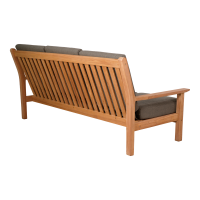 Teak loungebank 180cm + kussen