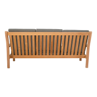 Teak loungebank 180cm + kussen