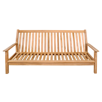 Teak loungebank 180cm + kussen