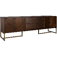 Dutchbone Class dressoir laag MDF 45x180x60 cm bruin/goud