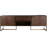 Dutchbone Class dressoir laag MDF 45x180x60 cm bruin/goud