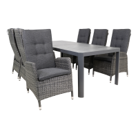 Tuintafel castilla onbonte 220x100 cm - antraciet