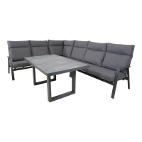 Lounge tafel hoog Prato 2.0 nuance 140x85 cm - antraciet