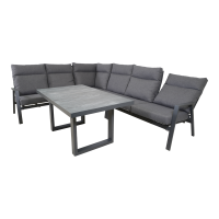 Lounge tafel hoog Prato 2.0 nuance 140x85 cm - antraciet