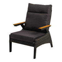 Loungestoel Florence Forte - zwart