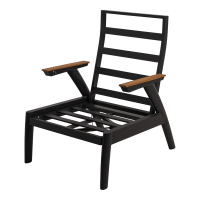 Loungestoel Florence Alu - zwart