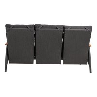Loungebank Florence Tessile - antraciet