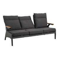 Loungebank Florence Tessile - antraciet