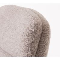 Nordic Home Stein relaxfauteuil & voetbank set - bouclé taupe