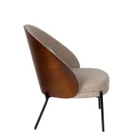 Dutchbone Rodin fauteuil beige/leer