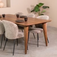 Label51 Fly eetkamertafel 220x100 cm mangohout - naturel