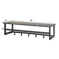 Fraaai Leonie kapstok roede 6 haaks - zwart bruin