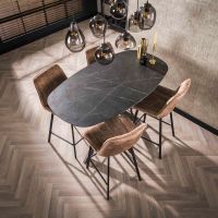 Fraaai Karla bartafel kruisframe deens ovaal - zwart/bruin