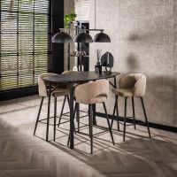 Fraaai Karla bartafel deens ovaal - zwart/bruin