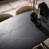 Fraaai Karla bartafel deens ovaal - zwart/bruin