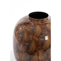 Light & Living Milos vaas deco Ø37x40 cm - bruin/licht bruin