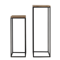 Yarula zuil hout en metaal | set van twee van het woonmerk Light & Living