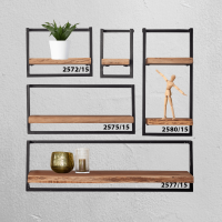Fraaai Woody metaal wandplank - bundel set van vijf 100x100 cm